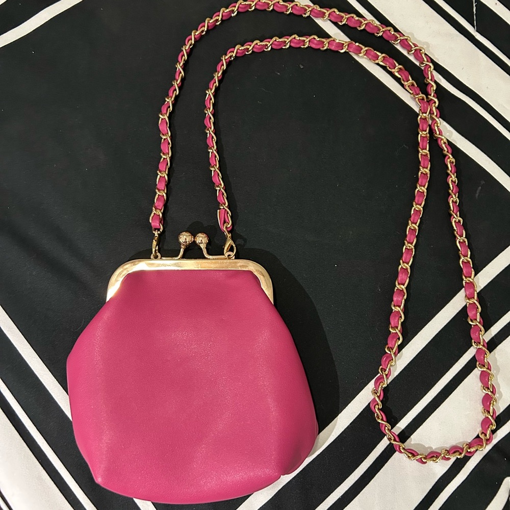 Elegant Pink Chain Strap Women's Bag